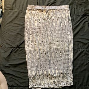 Midi gray pencil skirt size L